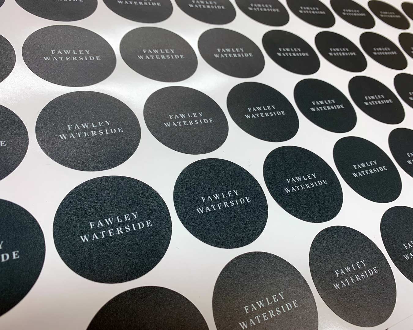 Circular printed vinyl stickers