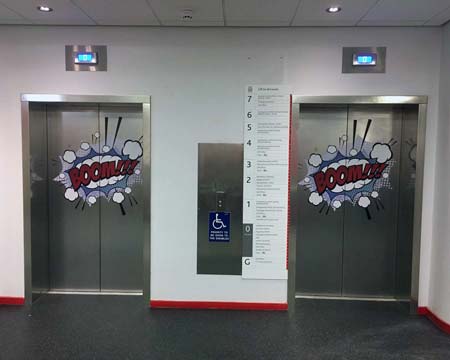 Solent University lift graphic